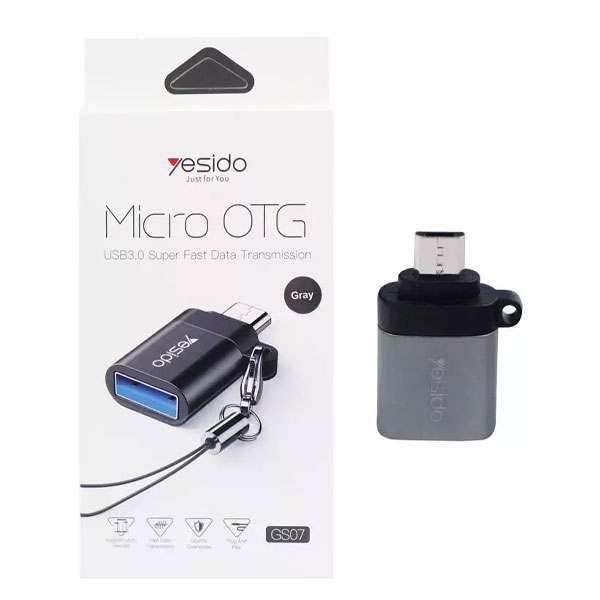 تبدیل OTG تایپ سی yesido سوپر فست دیتا - مشکی