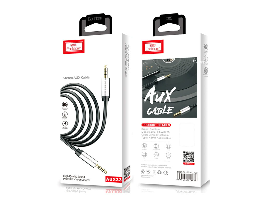 کابل AUX ارلدام مدل AUX33 طول 1 متر